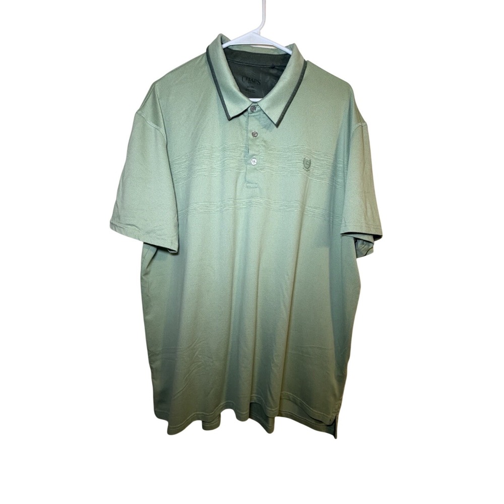 Chaps Golf Mens Size XL Green 4 Way‎ Strectch Breathable Short Sleeve Polo